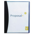 Sheet Protectors | GBC W21533 8.5 in. x 11 in. Report Cover with Hidden Swing Clip - Frosted/Black image number 0