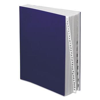 Pendaflex DDF5-OX Letter Size 42 Dividers Month/Date Index Expanding Desk File - Dark Blue Cover