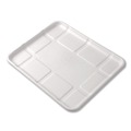 Food Trays, Containers, and Lids | Eco-Products EP-MP8SNFA 10.52 in. x 8.5 in. x 0.5 in. Sugarcane Fiber Meat and Produce Food Trays - White (300/Carton) image number 4