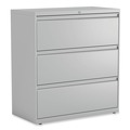 Office Filing Cabinets & Shelves | Alera 25490 36 in. x 18.63 in. x 40.25 in. 3 Legal/Letter/A4/A5 Size Lateral File Drawers - Light Gray image number 0
