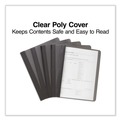 Report Covers & Pocket Folders | Universal UNV57120 0.5 in. Capacity 8.5 in. x 11 in. Prong Fastener Clear Front Report Cover - Clear/Black (25/Box) image number 2