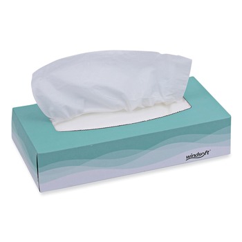 Windsoft WIN2360 2-Ply Flat Pop-Up Box Facial Tissue - White (30 Boxes/Carton)