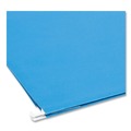 File Folders | Smead 64370 3 in. Capacity 1/5-Cut Tabs 1 Section Legal Size Hanging Pockets with Full-Height Gusset - Sky Blue (25/Box) image number 3