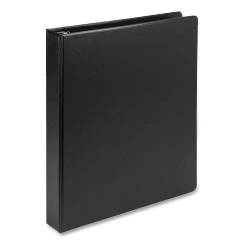 Back to School Sale | Samsill 14830 11 in. x 8.5 in. 1 in. Capacity 3 Rings Biobased Round Ring Binder - Black image number 0