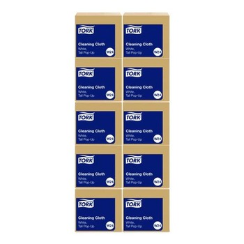 Tork 510176 8.46 in. x 16.13 in. Cleaning Cloth - White (1000/Carton)