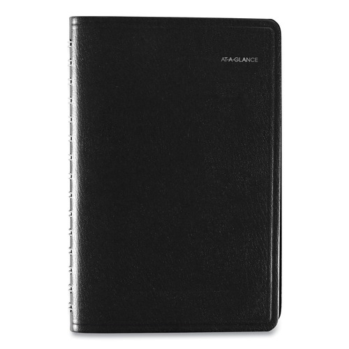 Notebooks & Pads | AT-A-GLANCE G100-00 8.5 in. x 5.5 in. 12-Month (Jan to Dec): 2026 DayMinder Daily Appointment Book - Black Cover image number 0