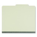 File Folders | Universal UNV10271 6-Section 2-Divider Pressboard Classification Folders - Letter, Green (10/Box) image number 5