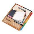 Binders | Cardinal 60518 11 x 8.5 OneStep Printable Table of Contents and 1 to 5 Dividers - White/Assorted Tabs (5/Set) image number 0