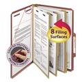 File Folders | Smead 19092 Eight SafeSHIELD Fasteners 2/5-Cut Tabs 3 Dividers Legal Size Pressboard Classification Folders - Red (10/Box) image number 8