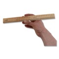 Office & Office Supplies | Westcott 10375 12 in. Long Metric and 1/16 in. Scale with Single Metal Edge Wood Ruler image number 3