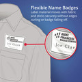 Labels | Avery 05095 3.38 in. x 2.33 in. Flexible Adhesive Name Badge Labels - White/Red Border (50/Box) image number 5