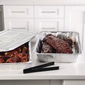 Food Trays, Containers, and Lids | Pactiv Corp. Y6050XHCH 19.6 in. x 11.6 in. 3.37 in. Deep Heavy Duty Full-Size Aluminum Steam Table Pan (40/Carton) image number 5