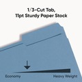 File Folders | Smead 12040 0.75 in. Expansion Top Tab Colored 2-Fastener Folders - Letter Size/Blue Exterior (50/Box) image number 3