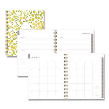 Blue Sky 149059 11 in. x 8.5 in. 12-Month (Jan to Dec): 2026 Mimosa Weekly/Monthly Planner - Floral Artwork, Yellow/Green/White Cover
