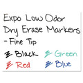 Washable Markers | EXPO 86002A Low-Odor Bullet Tip Dry-Erase Marker - Fine/Red (1-Dozen) image number 4