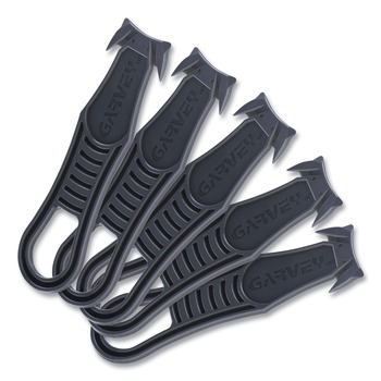 BOX CUTTERS AND UTILITY KNIVES | Garvey 091459 4 in. Plastic Handle Safety Cutter Box Cutter Knife with Double Shielded Blade - Black (5/Pack)
