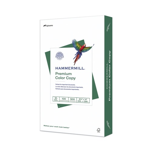 Copy & Printer Paper | Hammermill 10247-5 100 Bright 28 lbs. Bond Weight 8.5 in. x 14 in. Premium Color Copy Print Paper -  White (500/Ream) image number 0