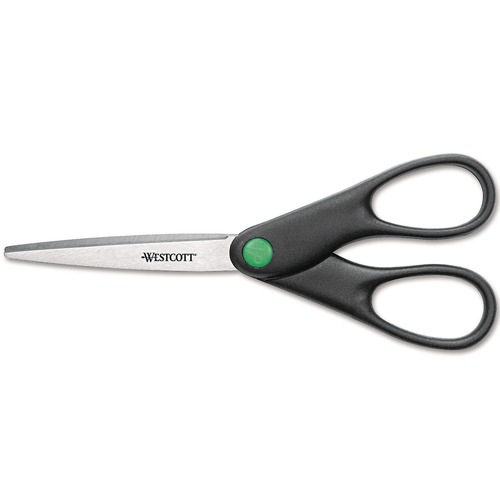Back to School Sale | Westcott 44218 7 in. Long 2.75 in. Cut Length KleenEarth Scissors - Straight Black Handle image number 0