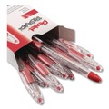 Pens | Pentel BK90-B Stick Fine 0.7 mm R.S.V.P. Ballpoint Pen - Red Ink, Clear/Red Barrel (1-Dozen) image number 1