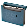 Back to School Sale | Pendaflex 01158 3-1/2 in. Expansion 7 Sections Hook/Loop Closure 1/6-Cut Tabs Expanding Poly Files - Letter Size, Blue image number 1