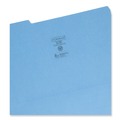 File Folders | Smead 17043 1/3-Cut Tabs Assorted Legal Size 0.75 in. Expansion Colored File Folders - Blue (100/Box) image number 2