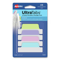 Dividers & Tabs | Avery 74867 2.5 in. x 1 in. 1/5-Cut Ultra Tabs Repositionable Tabs - Assorted Pastel Colors (48/Pack) image number 0