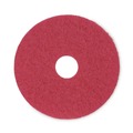 Cleaning & Janitorial Accessories | Boardwalk BWK4015RED 15 in. Diameter Buffing Floor Pads - Red (5/Carton) image number 0