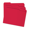 File Folders | Smead 12734 0.75 in. Expansion Reinforced 1/3-Cut Top Tab Colored File Folders - Letter Size/Red (100/Box) image number 2