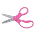 Arts & Crafts Supplies | Westcott 13140 5 in. Long 1.75 in. Cut Length Rounded Tip Kids Scissors Teacher's Pack - Straight Assorted Color Handles (12/Pack) image number 3