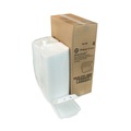 Food Trays, Containers, and Lids | Pactiv Corp. YHLW07010000 7.5 x 8 x 2.63 SmartLock Foam Hinged Lid Container - Small/White (150/Carton) image number 3