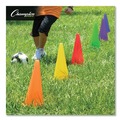 Floor Signs & Safety Signs | Champion Sports TC9SET 5 in. x 5 in. Base 9 in. Tall  High-Visibility Plastic Cones - Assorted Colors (6/Set) image number 3