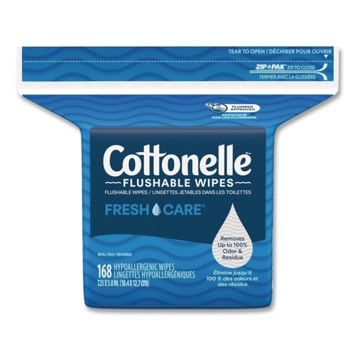 Cleaning Cloths | Cottonelle 41777 5 in. x 7.25 in. Fresh Care Flushable Cleansing Cloths - White image number 0