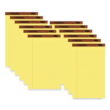  | TOPS 7572 The Legal Pad 8.5 in. x 14 in. Ruled Perforated Pads - Wide/Legal, Canary Yellow (1-Dozen)