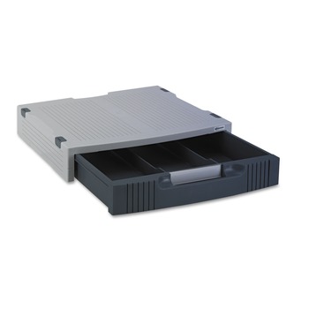 MONITOR STANDS | Innovera IVR55000 15 in. x 11 in. x 3 in. Basic LCD Monitor/Printer Stand - Charcoal Gray/Light Gray