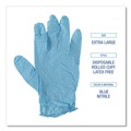 Disposable Gloves | Boardwalk 382XXLBXA 9.5 in. Long 5 mil. Thick Powder-Free Disposable Examination Nitrile Gloves - XX-Large Blue (100/Box) image number 5