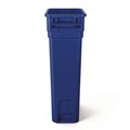 Trash & Waste Bins | Suncast Commercial TCNH2030BLR 23-Gallon Plastic Resin Slim Recycling Trash Can - Blue/White image number 3