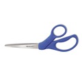 Back to School Sale | Westcott 43218 8 in. Long 3.5 in. Cut Length Preferred Line Stainless Steel Scissors - Offset Blue Handle image number 0