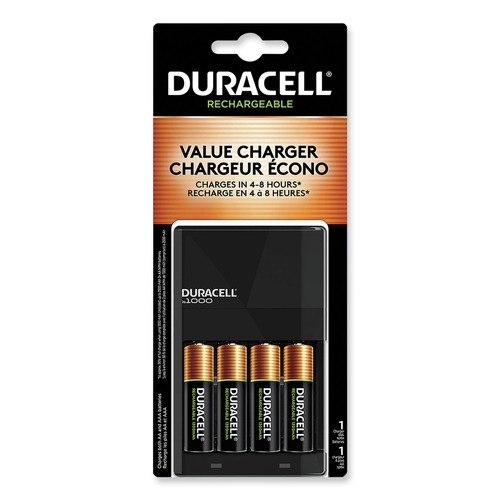 Batteries | Duracell CEF14 ION SPEED 1000 Advanced Charger with 4 AA NiMH Batteries (4/Kit) image number 0
