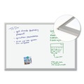 White Boards | U Brands 071U00-01 35 x 23 Magnetic Dry Erase Board with Aluminum Frame - White Surface/Silver Frame image number 1