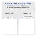 Dividers & Tabs | Avery 11492 11 in. x 8.5 in. 5-Tab Big Tab Clear Label Dividers - White Tabs/White (5/Pack) image number 6