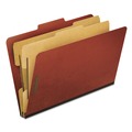 File Folders | Pendaflex 2257R 2 in. Expansion Six-Section Pressboard Classification Folders - Legal Size/Red Exterior (10/Box) image number 0