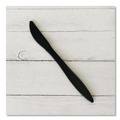 Cutlery | Boardwalk BWKKNIFEBLPP Mediumweight Polypropylene Plastic Knife Cutlery - Black (1000/Carton) image number 3