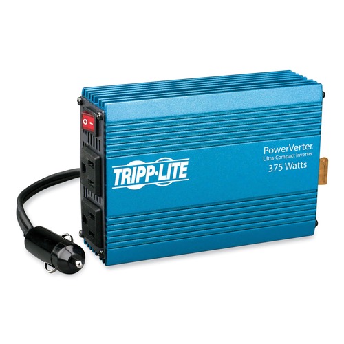 Surge Protectors | Tripp Lite PV375 PowerVerter 375 W Ultra-Compact 2-Outlet Car Inverter with 12 V Input/120 V Output image number 0