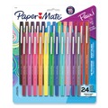 Pens | Paper Mate 1978998 Stick Medium 0.7 mm Assorted Tropical Vacation Ink and Barrel Colors Point Guard Flair Felt Tip Porous Point Pen (24/Set) image number 0