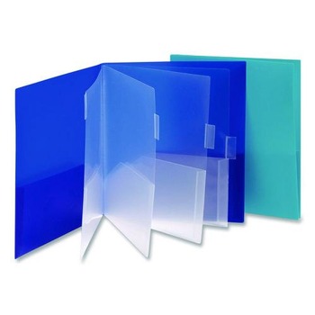 Smead 89204 11 x 8.5 Poly Ten-Pocket Subject Folders - Assorted Cover Colors (2/Pack)