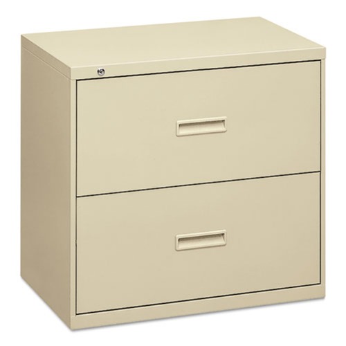 Office Filing Cabinets & Shelves | HON H432.L.L 400 Series 30 in. x 18 in. x 28 in. 2 Legal/Letter Size Lateral File Drawers - Putty image number 0