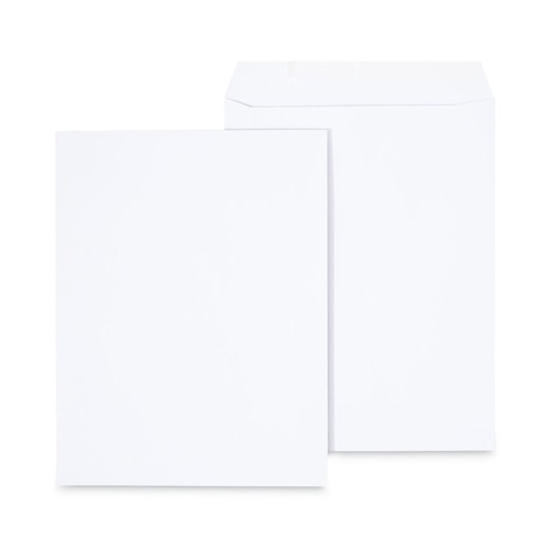 Envelopes & Mailers | Universal UNV40101 #13-1/2 Square Flap 10 in. x 13 in. Self-Adhesive Closure Peel Seal Strip Catalog Envelope - White (100/Box) image number 0
