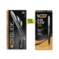 Pens | BIC VCG11 BLK Medium 1 mm GLIDE Retractable Ballpoint Pen - Black Ink, Smoke/Black Barrel (1-Dozen) image number 1