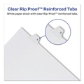 Dividers & Tabs | Avery 82201 10-Tab "3-in 11 in. x 8.5 in. Allstate Style Preprinted Legal Exhibit Side Tab Index Dividers - White (25/Pack) image number 2