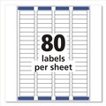 Labels | Avery 08667 0.5 in. x 1.75 in. Matte Clear Easy Peel Mailing Labels with Sure Feed Technology for Inkjet Printers - Clear (80/Sheet, 25 Sheets/Pack) image number 4